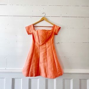 DO + BE orange cap sleeve mini dress size small